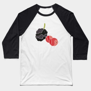 Berries - Stylized Food Baseball T-Shirt